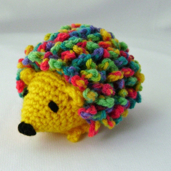 Haley the Hedgehog Crocheted Stuffed Amigurumi Toy yellow made to order