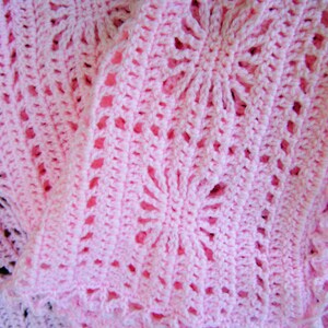 Spider Web Baby Blanket Afghan Crocheted made to order