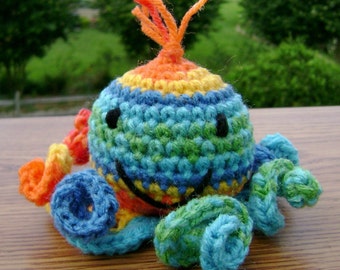 Mia the Octopus an Amigurumi Crocheted Stuffed Toy Ready to Ship