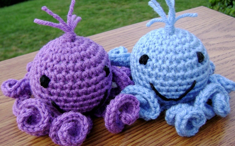 Rainbow Amigurumi Octopi Stuffed Crocheted Toy Ready to Ship image 4