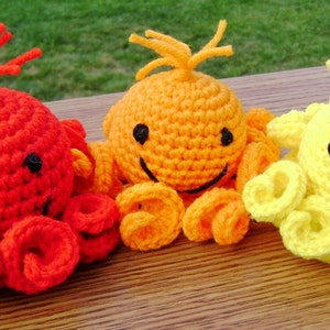 Rainbow Amigurumi Octopi Stuffed Crocheted Toy Ready to Ship image 5