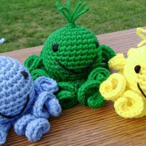 Rainbow Amigurumi Octopi Stuffed Crocheted Toy Ready to Ship image 3