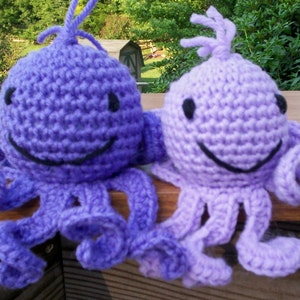 Amigurumi Octopi in Pastels Crocheted Stuffed Toy Ready to Ship image 3