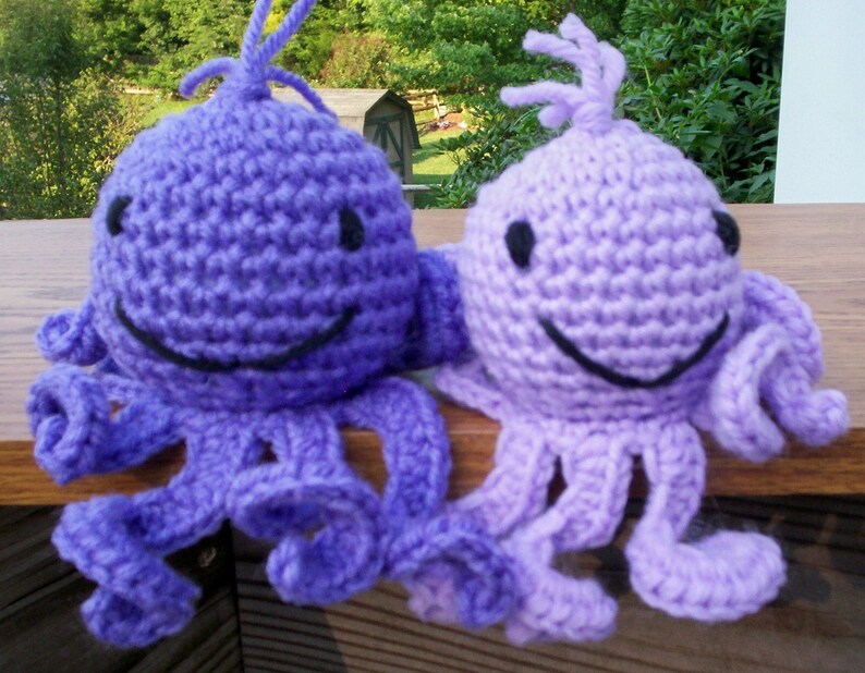 Amigurumi Octopi in Pastels Crocheted Stuffed Toy Ready to Ship image 3