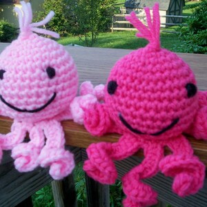 Amigurumi Octopi in Pastels Crocheted Stuffed Toy Ready to Ship image 5