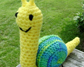Crochet Pattern PDF Lemondrop the Snail Amigurumi Toy