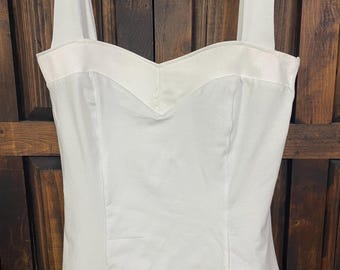 1950s Vintage Style V Cut Top