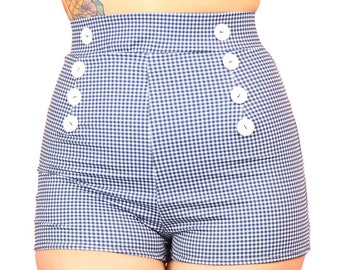 1950s Vintage Style Women's Vintage Pin-Up Gingham Swimsuit Bottoms