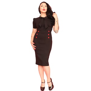 1950s black tie dress 1950s Little Black Vintage Mrs. Maisel Dress main image 0