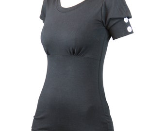 Bluzka w stylu vintage z lat 50. z bufiastymi rękawami i mankietami / retro / rockabilly / vintage / pin up