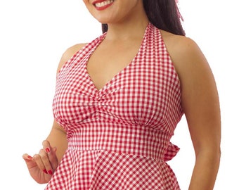 1950s Vintage Style Women's Vintage Style Apron Halter Top
