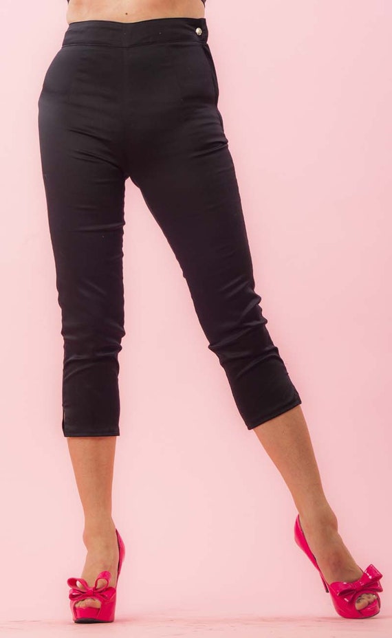 High waisted capris rockabilly cheap