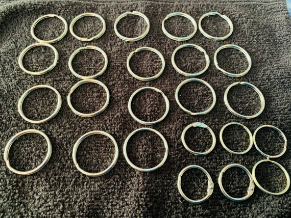 4, 20 or 50 BULK Key Chain Rings, Silver, Starter Chain Base