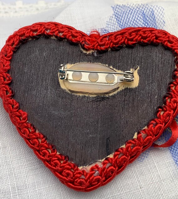 Vintage Handmade Crafted Heart Teacher/school bus… - image 3