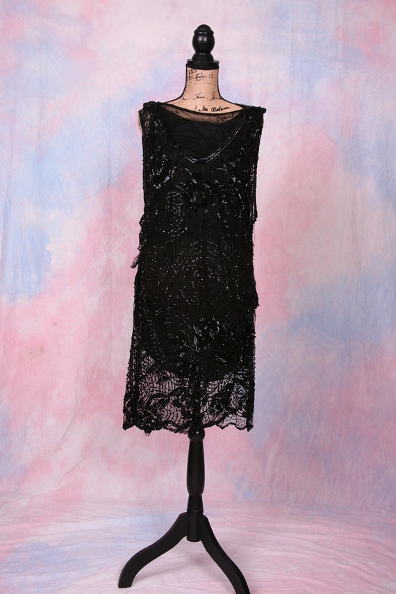 drop waist beaded dress PROVENCE GOWN - DROP WAIST BEADED CORSET DRESS main image 1