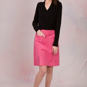 Vintage 1970's Mod Ultrasuede Hot Pink A-line Skort Size Small image 7