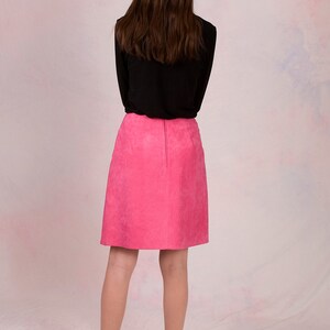 Vintage 1970's Mod Ultrasuede Hot Pink A-line Skort Size Small image 4