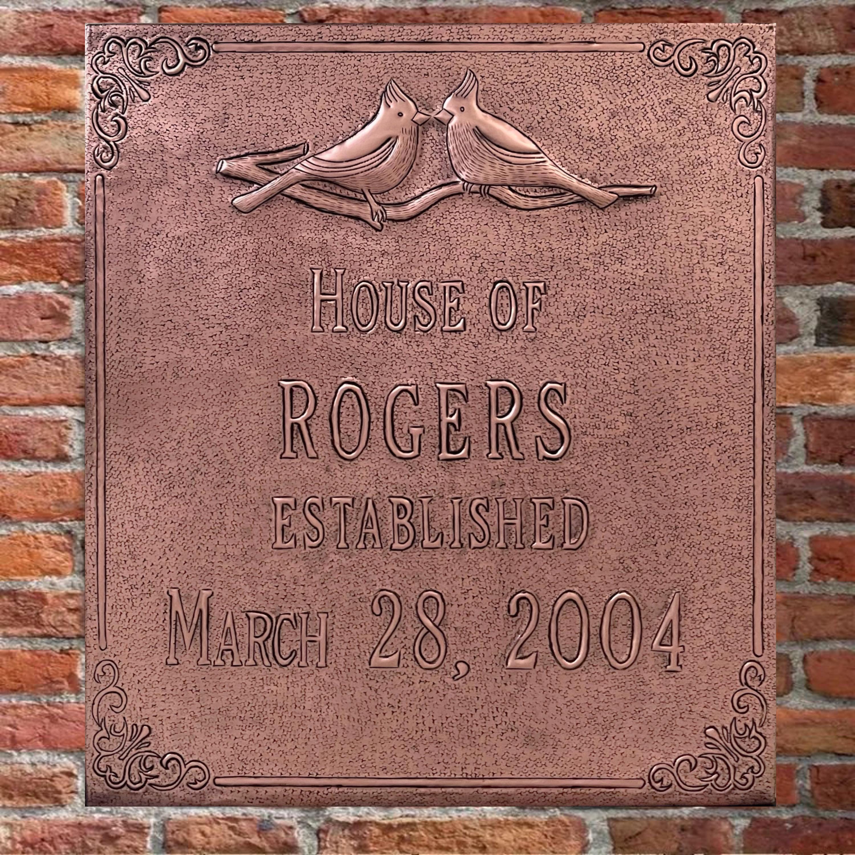 Hand-hammered Copper Custom House Sign, Personalized Family Name Plaque ...