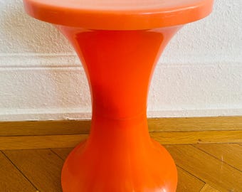 Vintage Orange Tam Tam Stool | Space Age | 1970s