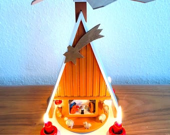 ヴィンテージ エルツェビルゲ クリスマスピラミッド | ドイツ語 | 1970年代