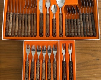 ロストフライ・ヴュストホフ・ゾーリンゲン ステンレススチール製カトラリーセット | 西ドイツ | ミッドセンチュリーモダン