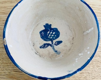 Vintage fajalauza lebrillo keramische kom | Handgeschilderd | Spaans | Grenada | Jaren 60