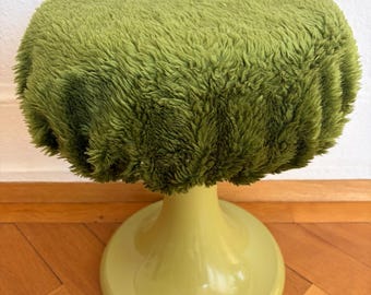Vintage German Tulip Stool | RARE Avocado Green Color | Space-age | 1970s