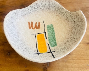 Vintage Mid Century Modern Fat Lava Ceramic Bowl | West German | 1960s