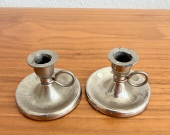 Vintage Chambersrick Chrome Candle Holders | German | 1970s
