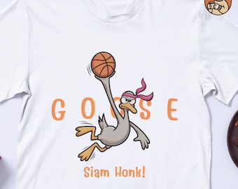 Slam Dunk Goose PNG, Funny Basketball Clipart (Digital Download)