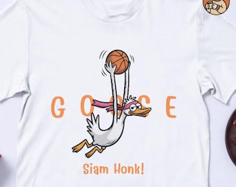 Funny Basketball Goose PNG, Slam Dunk Clipart (Digital Download)