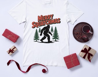 Bigfoot navideño PNG, imágenes prediseñadas de Feliz Navidad Squatchmas (descarga digital)
