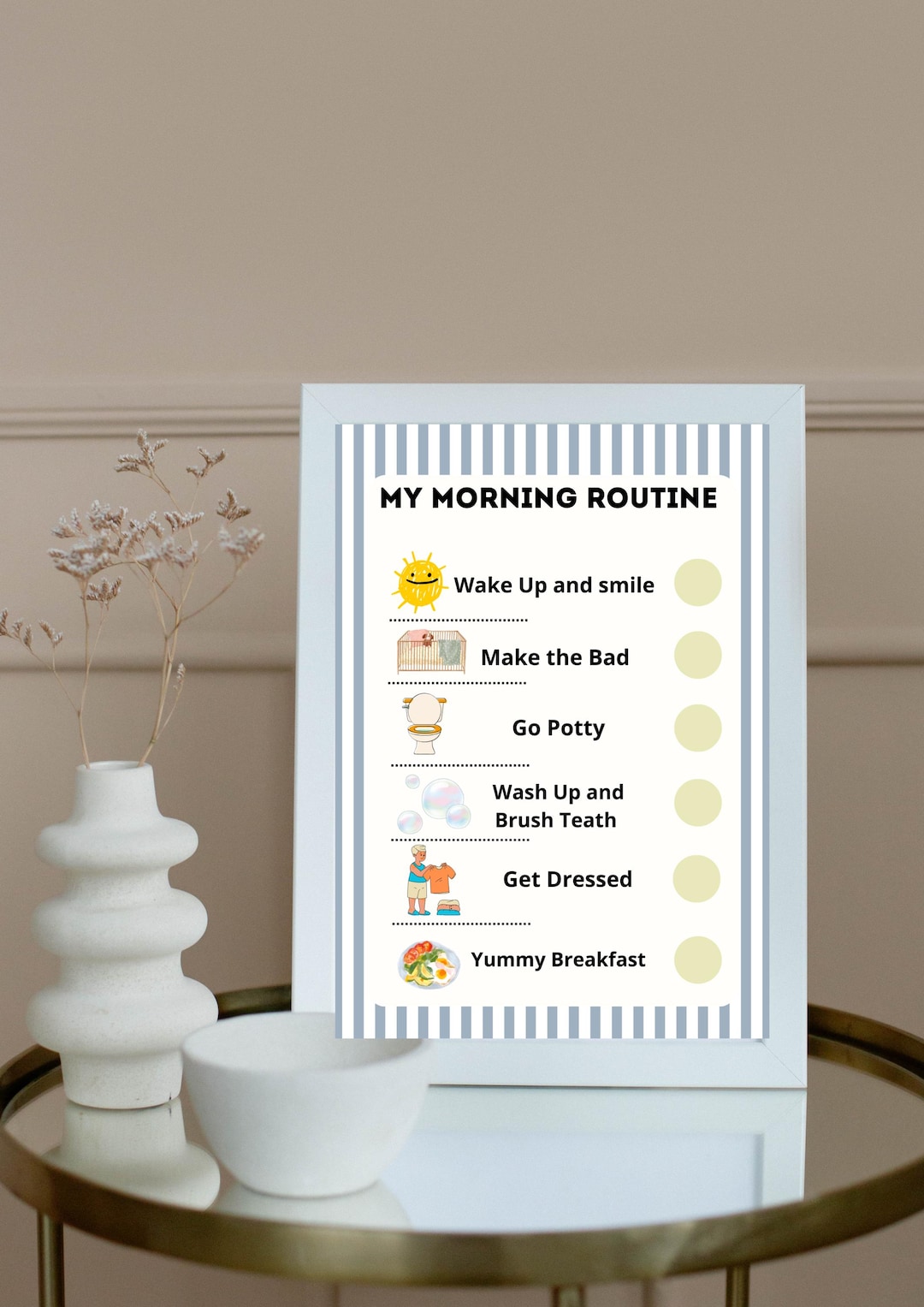Kids Routine Chart Printable PDF, Toddler Morning Evening Checklist ...