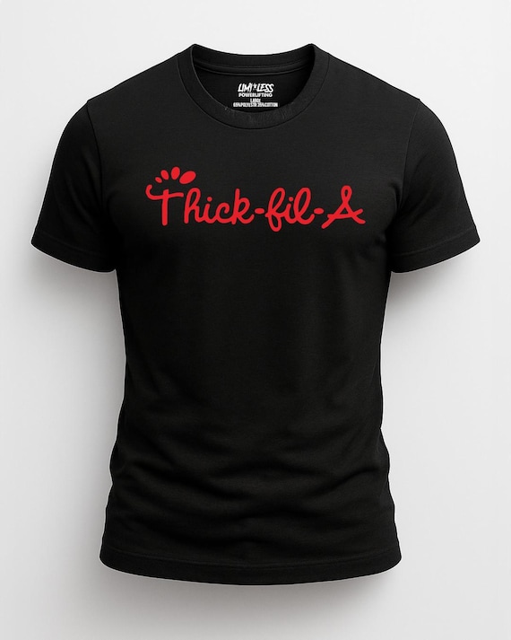 Thick-fil-A Parody Workout Tee | Funny Powerlifting Gym Top | Fitness Gift for Lifters