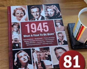 1945: Wat een jaar om geboren te worden | Hardcover cadeauboek ter ere van de 81ste verjaardag | Britse editie