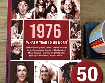 1976: Vilket år att födas | Presentbok för 50-årsdagen | Inbunden minnessak