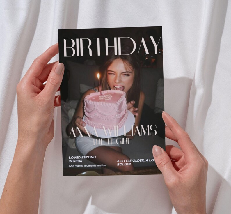 Editable Birthday Magazine Template | Canva Memory Book (PDF Download ...
