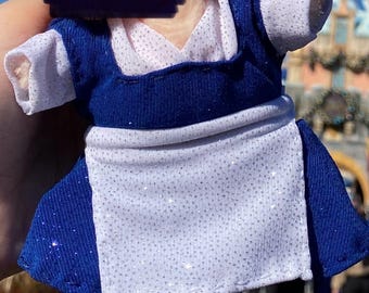 Princess Belle sparkle costume for Plush Dolls! Prefect for a day out at Disney! You shouldn’t be the only one dressed to impress!