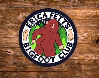 Pegatina de Bigfoot del campamento Cryptid