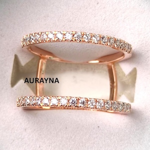 Smart Ring Enhancer Band Compatible With Oura Ring Slim Gen 3 & Gen 4 Ring Guard 18K Rose Gold Vermeil Stacking Ring Jacket Anniversary Gift