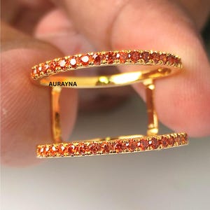 Smart Ring Enhancer Band Compatible With Oura Ring Gen 3 & Gen 4, Garnet Ring Guard, Gold Stacking Ring Jacket, Anniversary Gift for Her