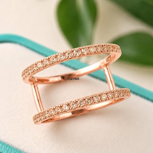 Bague Oura compatible avec les bagues Oura de 3, 4 et 5, rehausseur de bague connectée Champagne Diamond, anneau de protection incurvé empilable pour femme