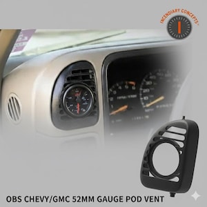 Módulo de indicador de ventilación del aire acondicionado del lado del conductor para Chevy/GMC OBS 1995-2002: 52 mm (compatible con GlowShift)