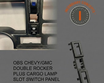 95–02 Chevrolet GMC C/K Dual Rocker Switch Plate w/ Factory Cargo or Fog Switch