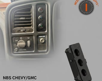 99-06 Chevy GMC Silverado Tahoe Yukon Triple 20 mm rond tuimelschakelaar dashboardpaneel