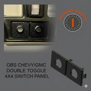 95–02 Chevy GMC OBS 4x4 Switch Blende Doppel 20mm Rund Toggle
