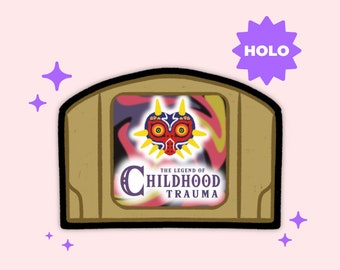 Childhood Trauma Cartridge Holographic Sticker