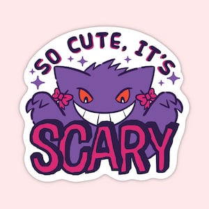 So Cute, It&#39;s Scary Gengar Sticker