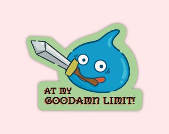 Aggressive Slime Dragon Quest Sticker