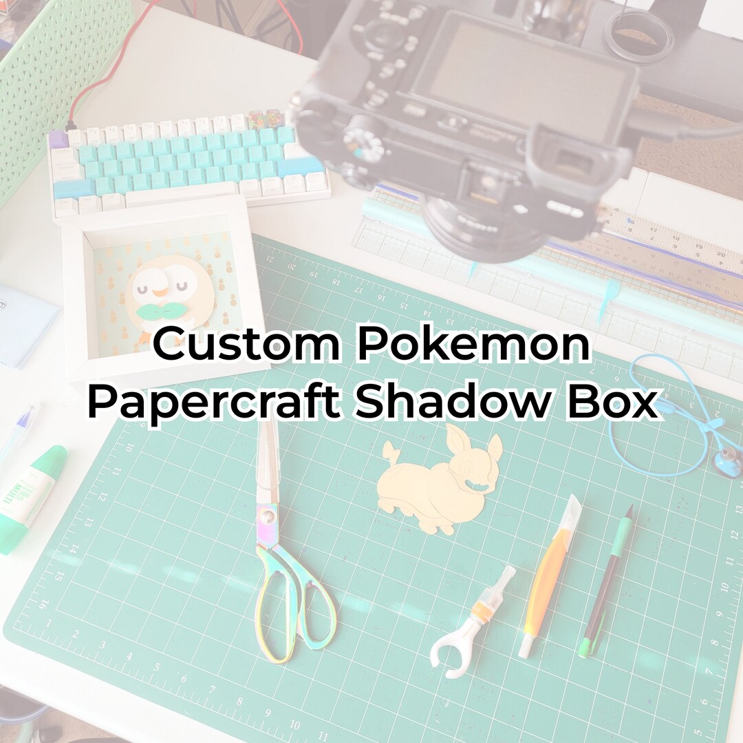 Custom Pokemon Papercraft Shadow Box Handmade Paper Art Etsy